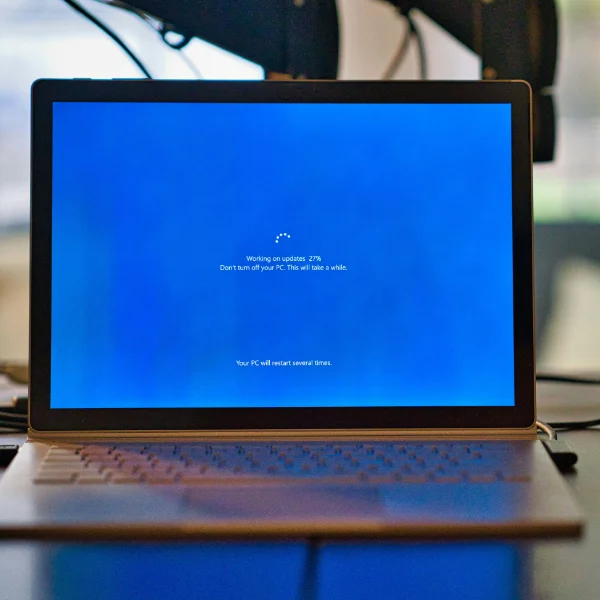 Microsoft Surface book updating it's operating system software.